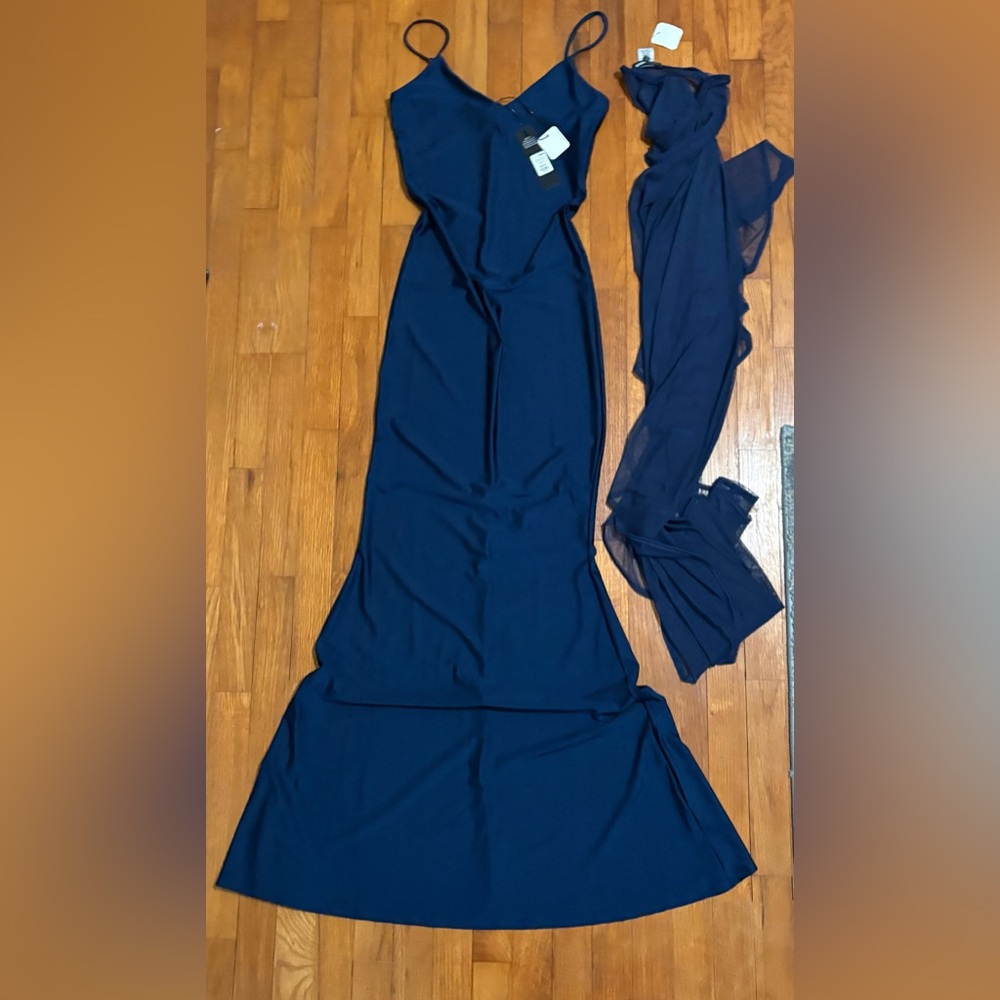 Fashion Nova Satin Maxi Dress - Picture 3 of 4